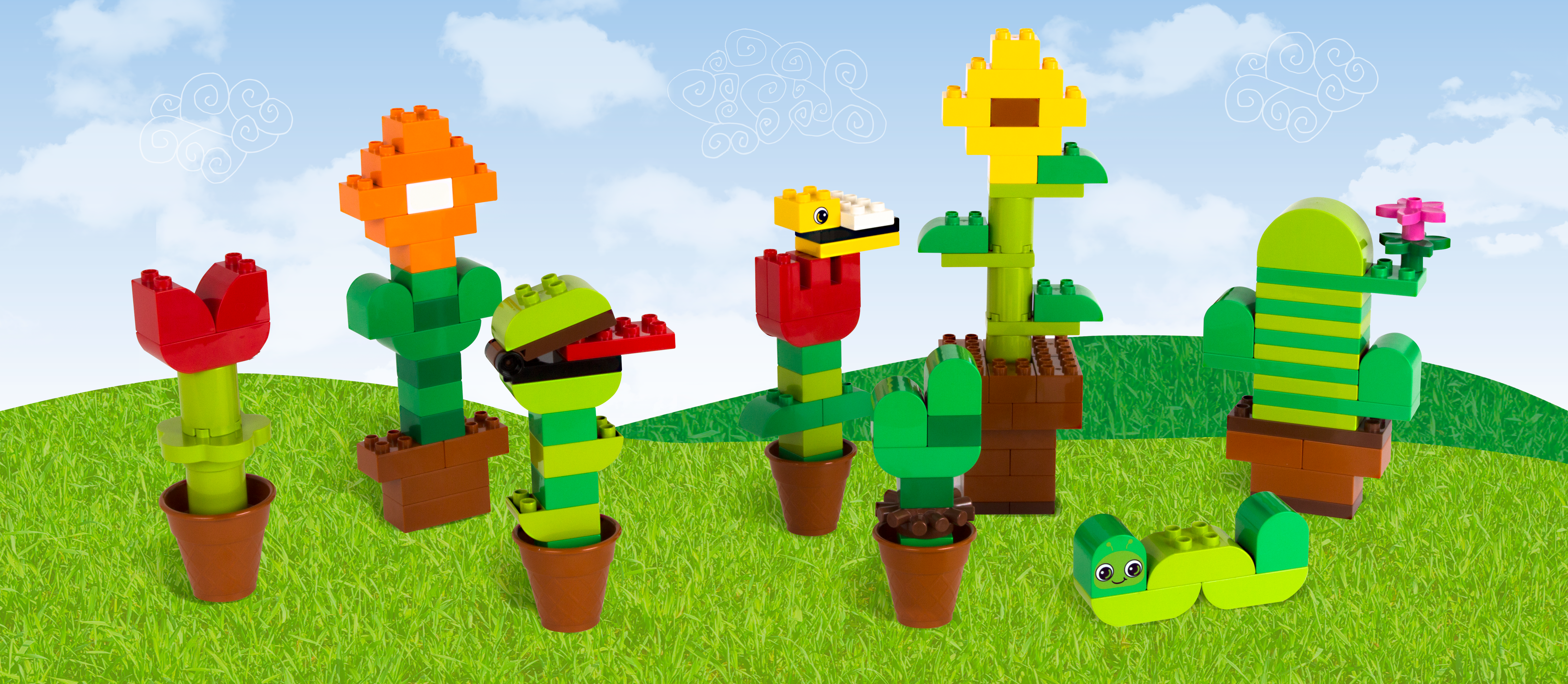 Постройте первое растение вашего малыша из кубиков LEGO DUPLO!