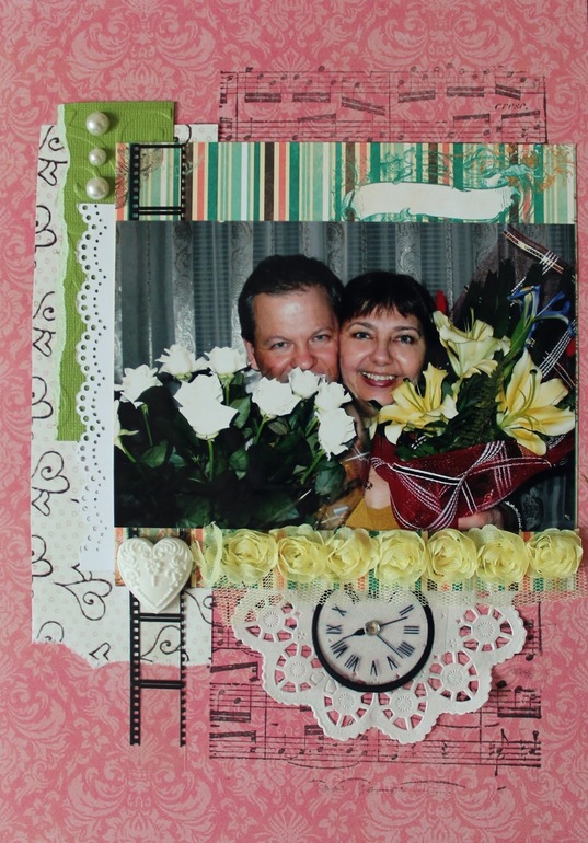 Страничка-рамка к жемчужной свадьбе.