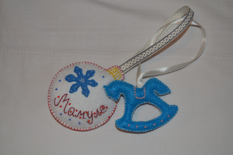 Наши елочные игрушки из фетра