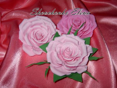Розы из фоамирана
