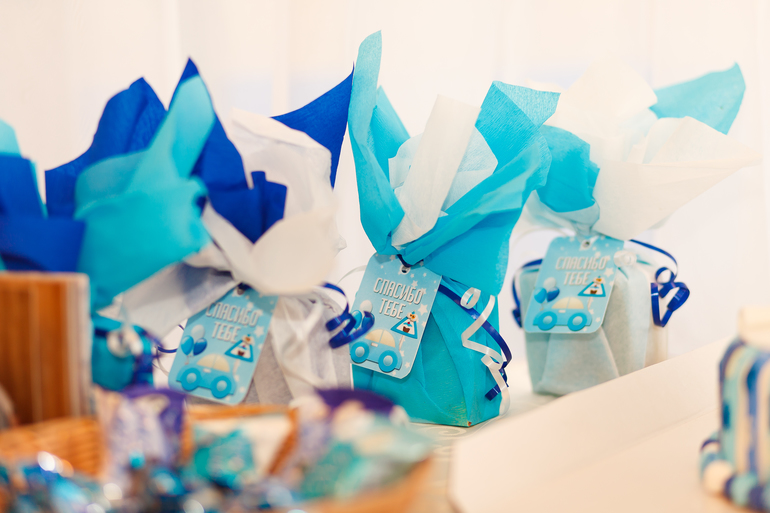 День рождения сыночка 2 года в голубо-белом цвете=)