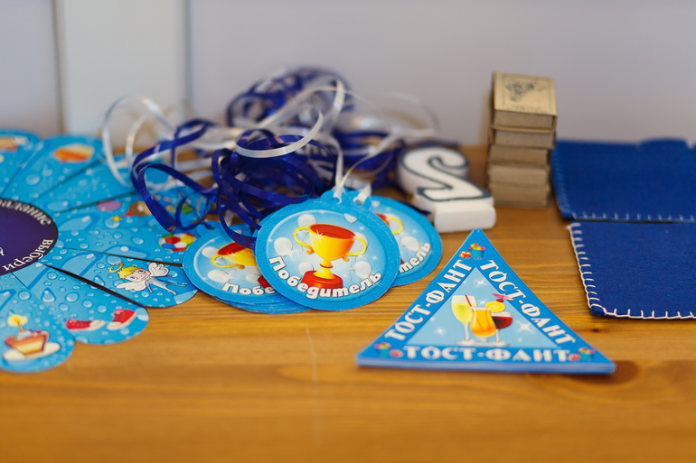 День рождения сыночка 2 года в голубо-белом цвете=)