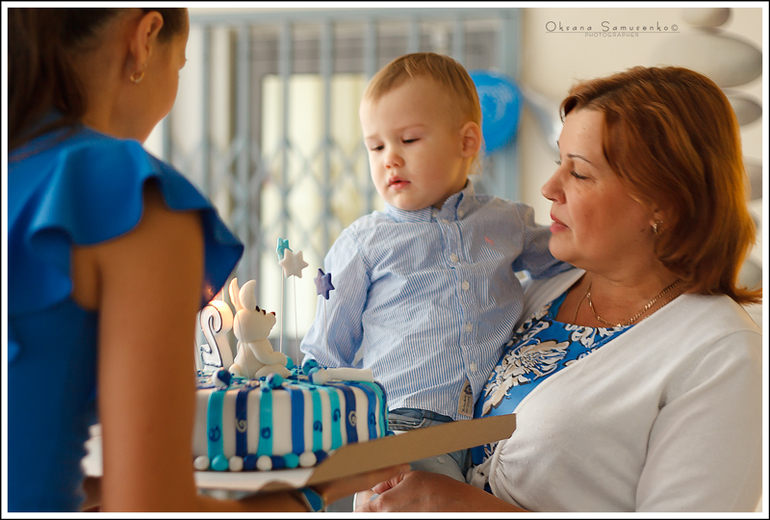 День рождения сыночка 2 года в голубо-белом цвете=)