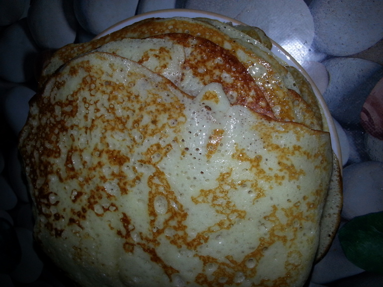 Блины на молоке.