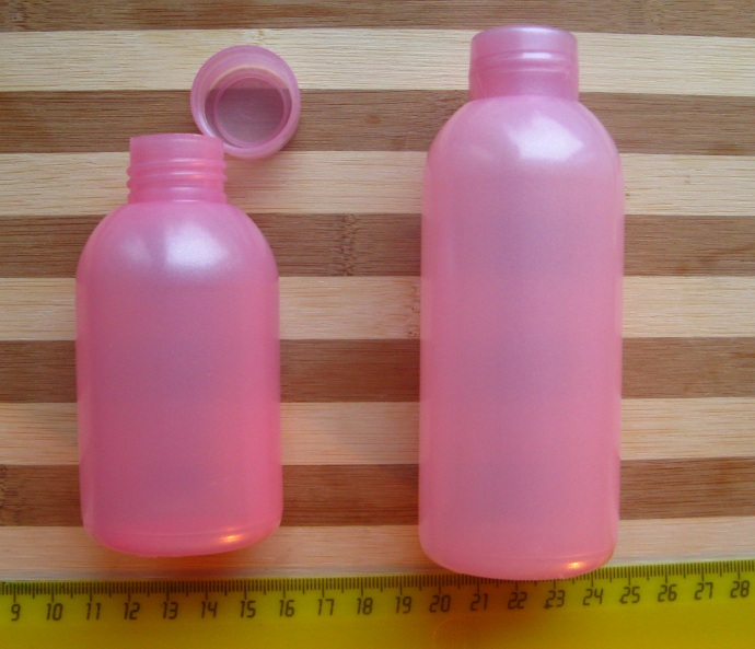 Флаконы для косметики и бумага-этикетка - пристрой