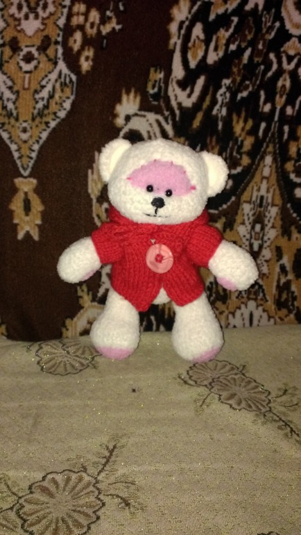 Мишка, первая игрушка крючком