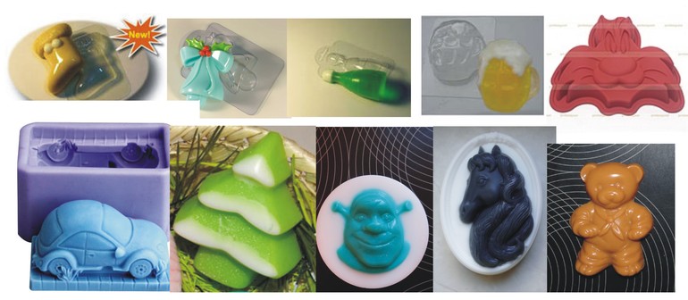 Формы для мыла, основа и морская соль