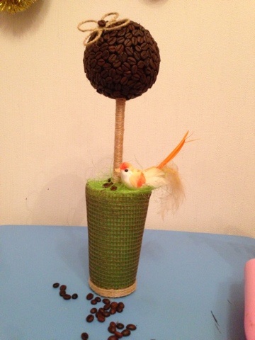 Мой первый топиарий со вкусом кофе)