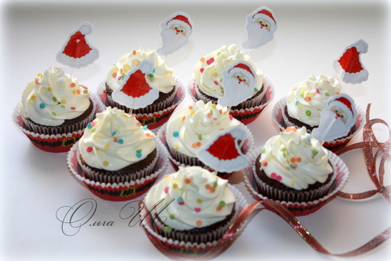 Новогодние капкейки