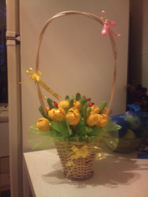 мои поделки конфетные, хоть и не новогодние