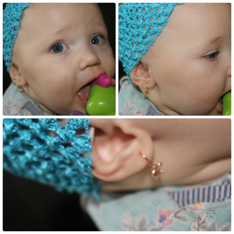 Одели золотые сережки)))) ну теперь звезда!!!!) Новости с поликлиники)