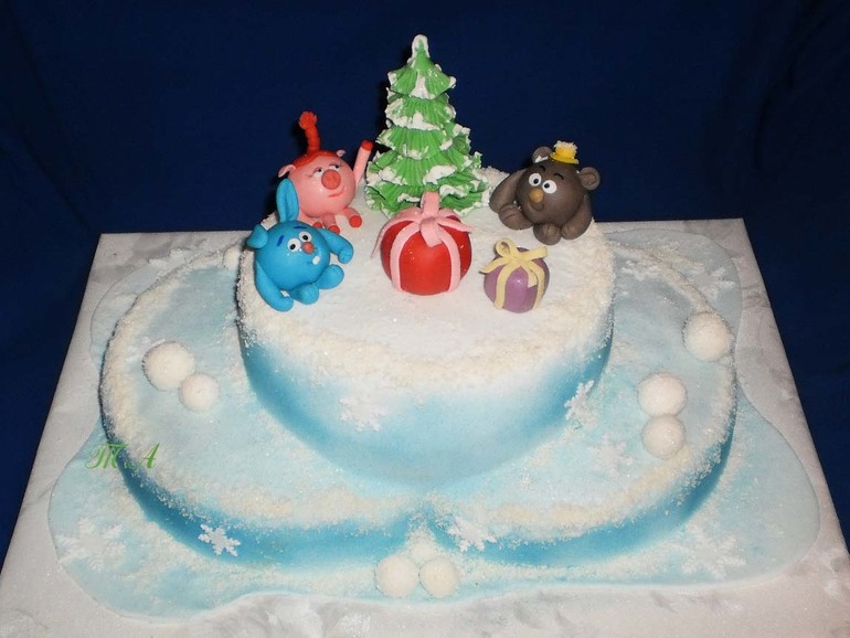торт "Смешарики зимой" 5 кг