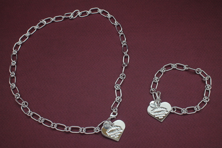 Комплекты (цепь и браслет,серебряное покрытие,925проба))