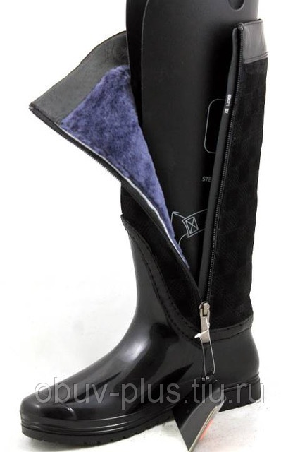 Сапоги силиконовые, мех натуральный. Сухие и теплые ножки! Каша под ногами нестрашна.