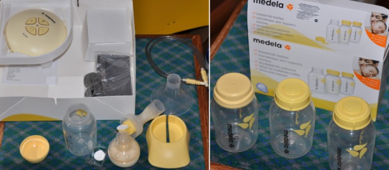 Молокоотсос Medela Swing электронный б\у плюс Смартсоска Calma и бутылочки