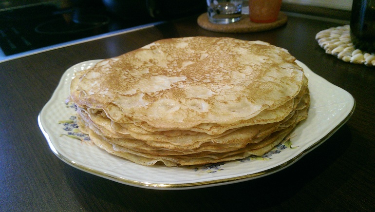 Блины на кефире.