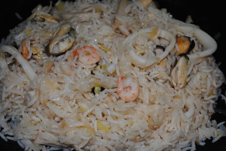 Рис с морепродуктами...почти паэлья