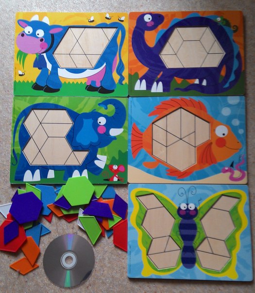 Опять досточки от Melissa & Doug: изучам формы, цвета, размеры, соотносим часть и целое