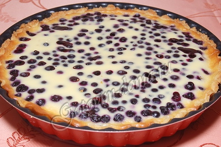 Песочный пирог с черникой