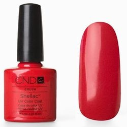 CND shellac "wildfire" классический красный