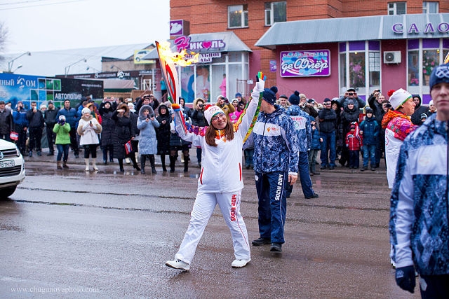 Олимпийский огонь в Липецке. Ура)
