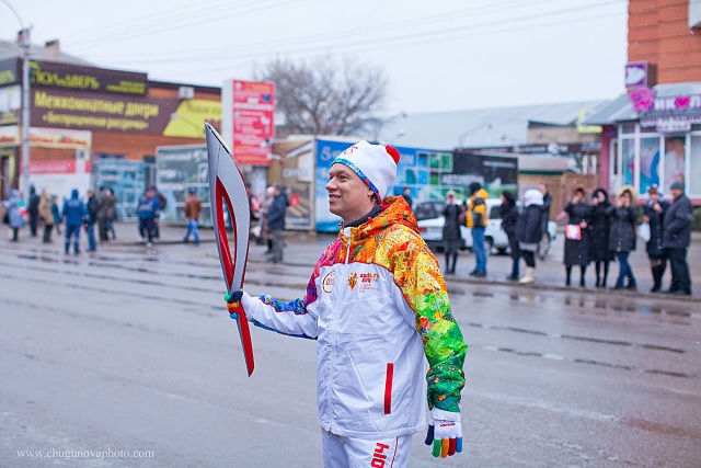 Олимпийский огонь в Липецке. Ура)
