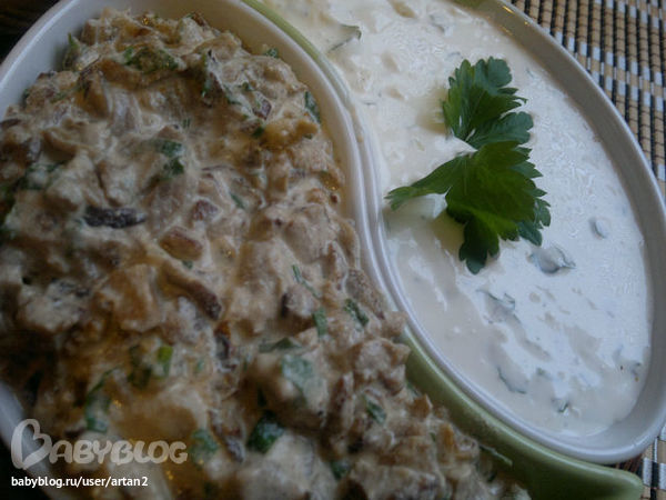 Творожный соус и Соус из вешенок