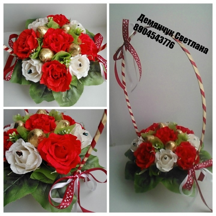 Букеты из конфет на заказ.