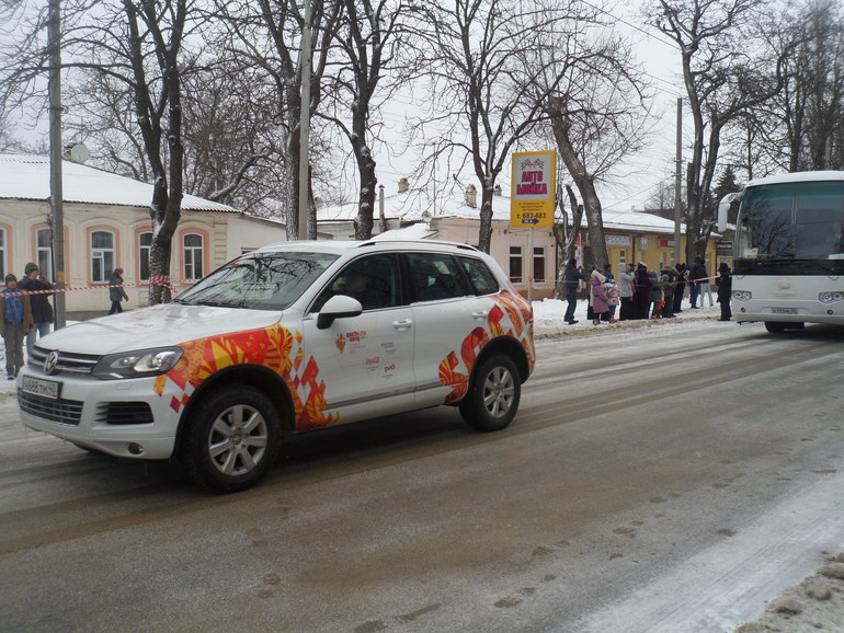 Встречаем Олимпийский огонь в Ставрополе (24.01.14)