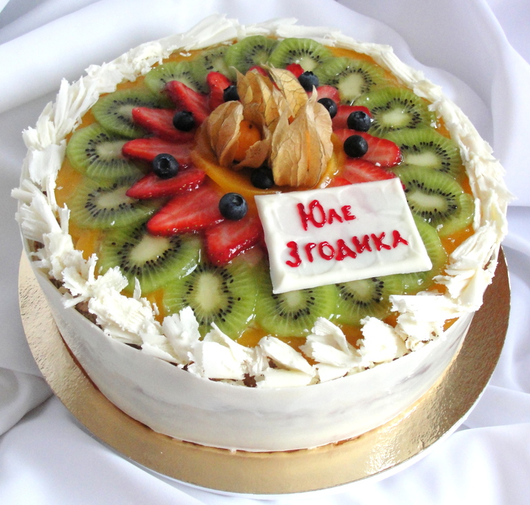 "Молочная девочка" с киви и персиками