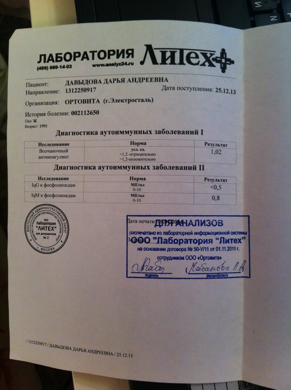 Сдала анализы..возник вопрос