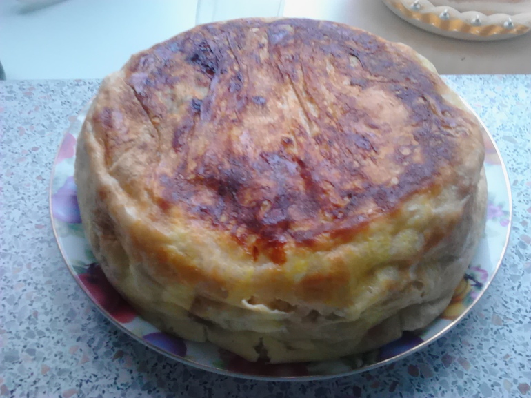 Мясной пирог из лаваша
