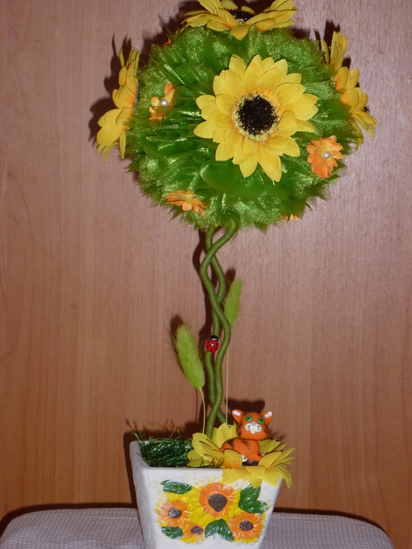 Тигренок на подсолнухе