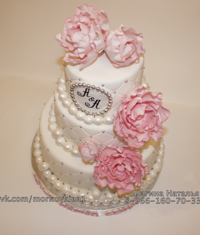 Торт на Жемчужную свадьбу