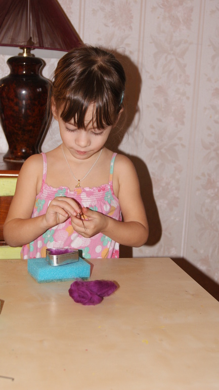 валяние и ребенок.