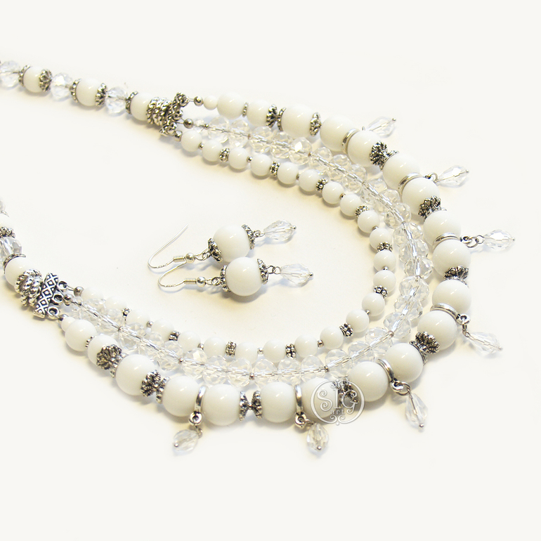 "Для души" - комплект украшений из агата