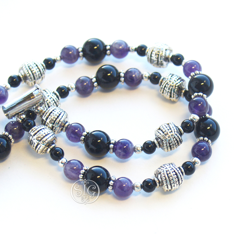 "Черничный мусс" - браслет