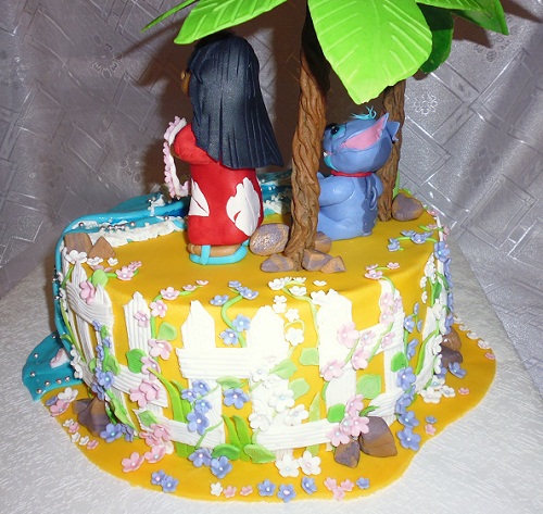 Торт "Лило и Стич на Гаваях"