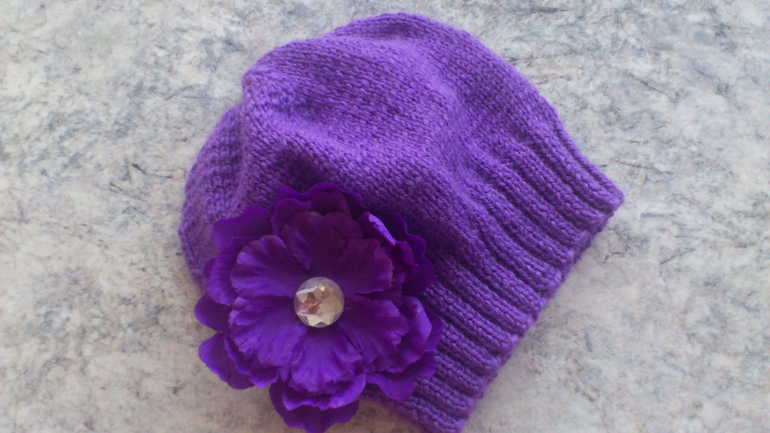 Шапочка фиолет.