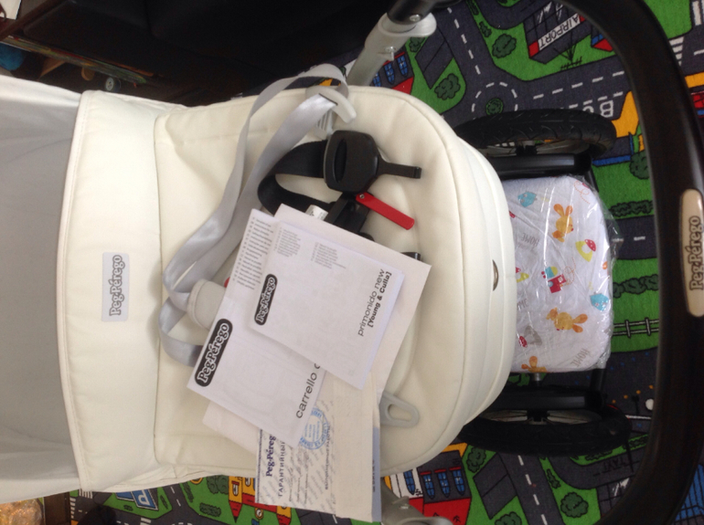 Коляска-люлька Peg-perego Culla-auto (цвет Latte) имитация кожи