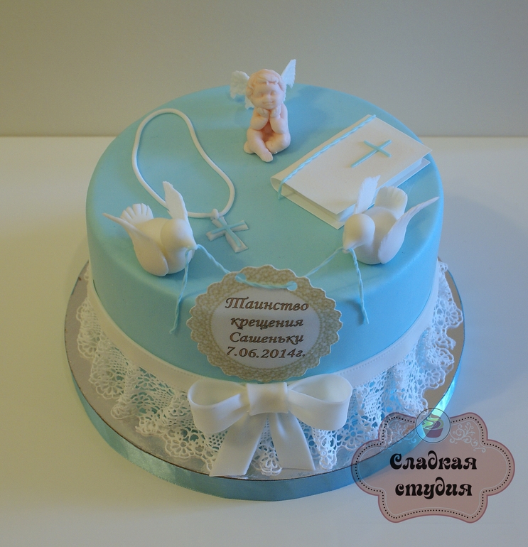 Торт на крестины.