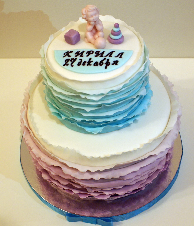 Торт на двойное событие.