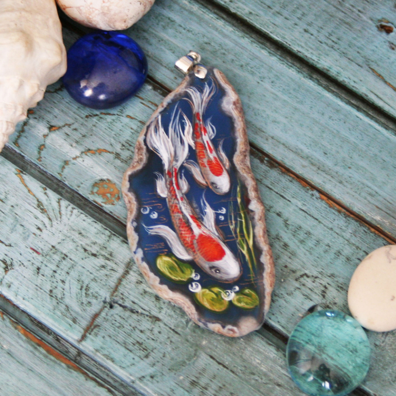 Мои кулоны с росписью