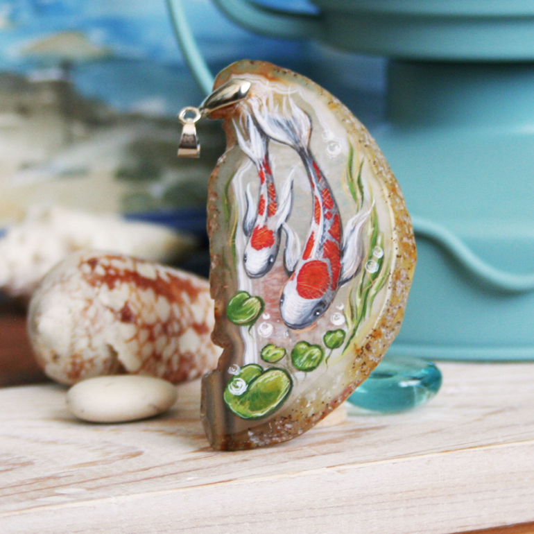 Мои кулоны с росписью