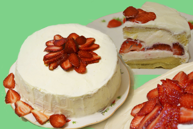 Клубника со сливками.