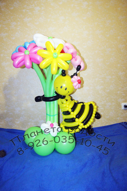 Оформление воздушными шарами, игрушки и букеты из шаров