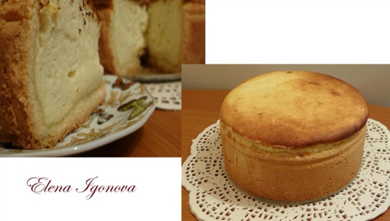 Творожный пирог с лимоном.