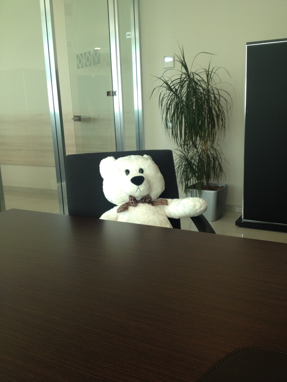 нас проводили в декрет ))) и наш новый плюшевый друг)