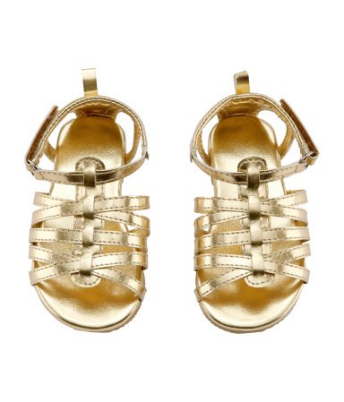 Босоножки  золотые