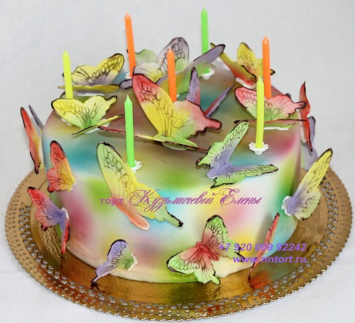 Торт облако бабочек